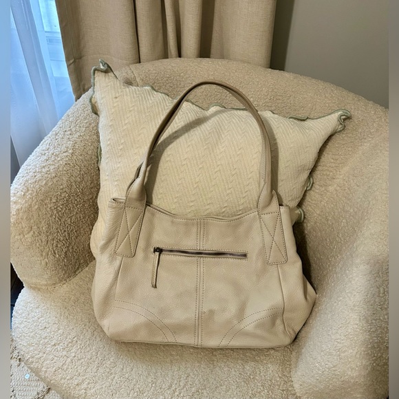 American Leather Co. Cream Shoulder Bag - Picture 3 of 10